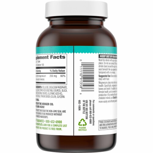 Simple Truth® Chelated Magnesium Tablets 250mg Perspective: right