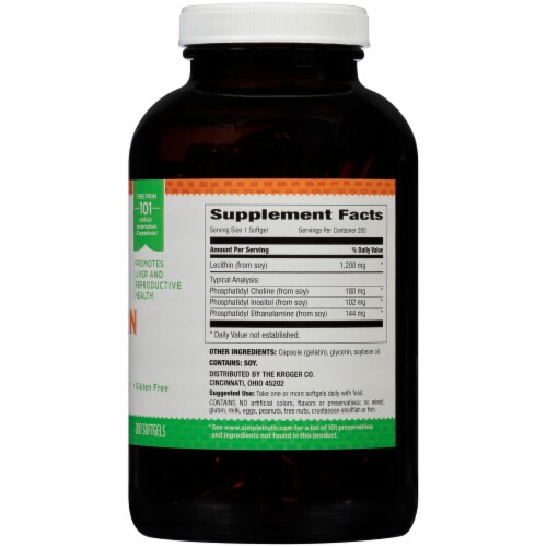 Simple Truth™ Lecithin Softgels 1200mg Perspective: right