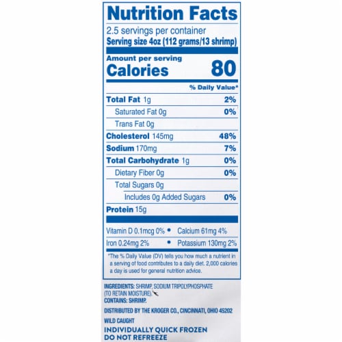 Kroger® Wild Caught Medium Raw Shrimp Peeled & Deveined Tail Off Perspective: right