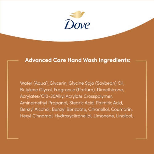 Dove Advanced Care Shea Butter & Warm Vanilla Hand Sanitizer Perspective: right