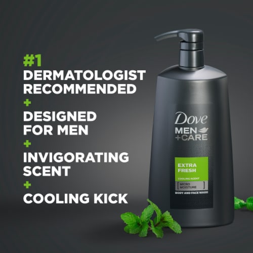 Dove Men+Care Extra Fresh Body Wash with Pump Perspective: right