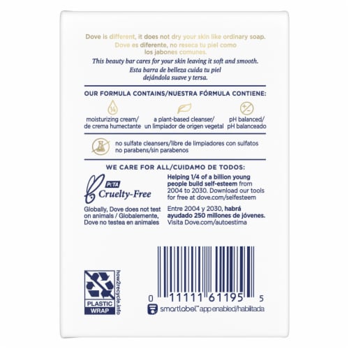 Dove Pink 2 Count Beauty Bar Soap Gentle Moisturizing Cream Skin Cleanser Perspective: right