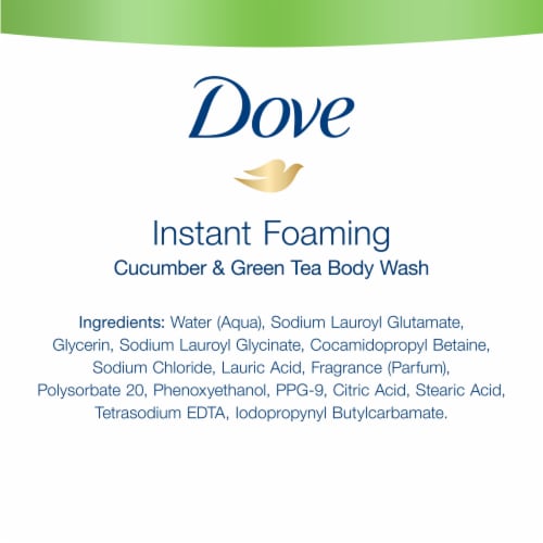 Dove Cucumber & Green Tea Scent Instant Foaming Body Wash Perspective: right
