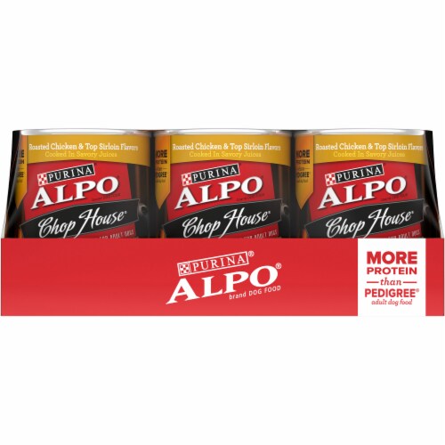 ALPO Chop House Filet Mignon Flavor & Roasted Chicken Flavor Wet Dog Food Variety Pack 12 Count Perspective: right