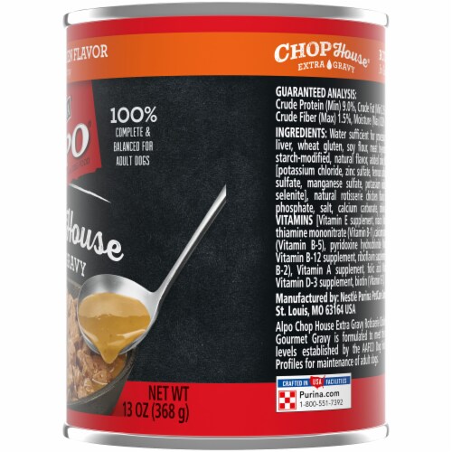 Purina ALPO Rotisserie Chicken and Gravy Wet Dog Food Perspective: right