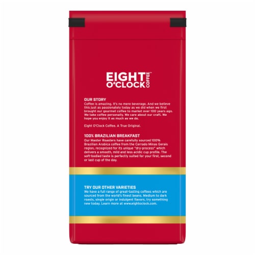 Eight O'Clock Coffee Medium Roast Ground 100% Brazilian Breakfast Coffee 11 oz Perspective: right