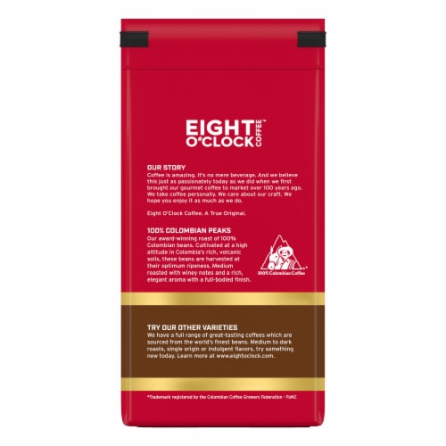 Eight O'Clock® 100% Colombian Peaks Medium Roast Ground Coffee Perspective: right