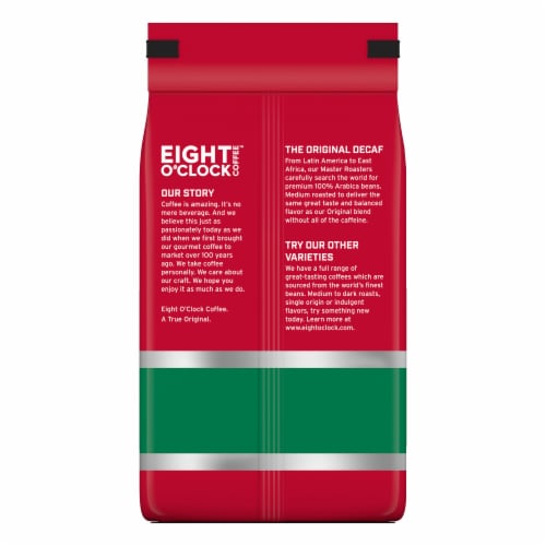 Eight O'Clock Coffee Medium Roast Whole Bean The Original Decaf Coffee 21 oz Perspective: right