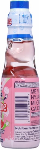Kimura Strawberry Ramune Soda Bottle Perspective: right