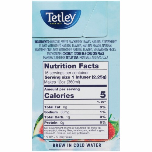 Tetley® Strawberry & Watermelon Herbal Infusion Perspective: right