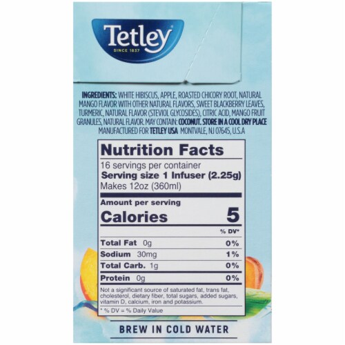 Tetley® Mango & Tumeric Herbal Infusion Perspective: right