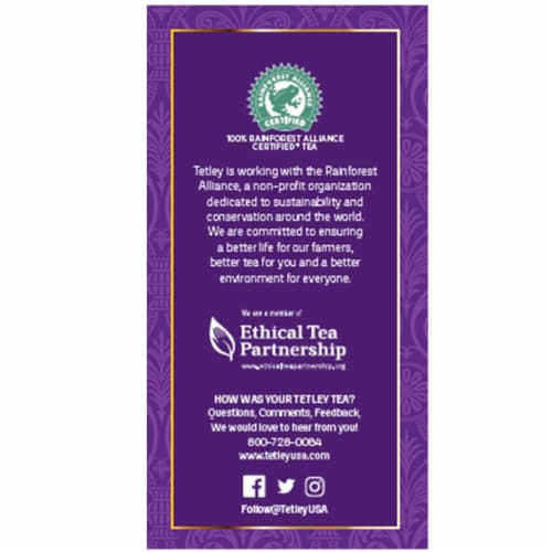 Tetley® British Blend Premium Black Tea Bags Perspective: right
