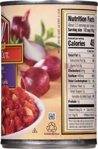 S&W® Petite-Cut Diced Tomatoes wth Sweet Onions & Roasted Garlic Perspective: right