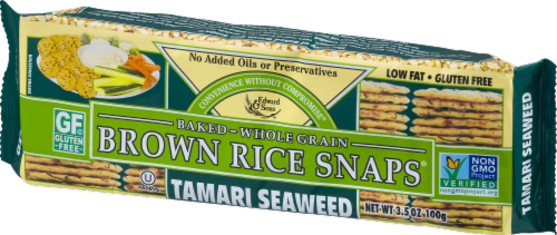 Edward & Sons Tamari Seaweed Brown Rice Snaps Perspective: right