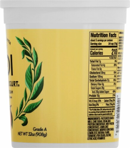 Zoi Lemon Cream Greek Yogurt Perspective: right