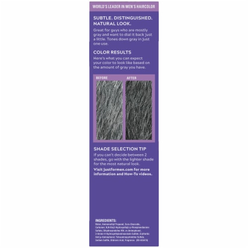 JUST FOR MEN Touch of Gray Hair Treatment T55 BlackGray hair Color 1 Application Perspective: right