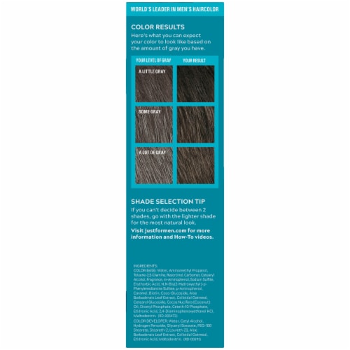 Just For Men Mustache & Beard M-45 Dark Brown Hair Color Perspective: right