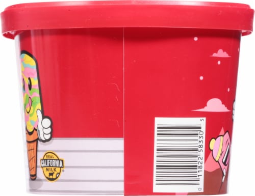 Thrifty Rainbow Sherbert Ice Cream Tub Perspective: right