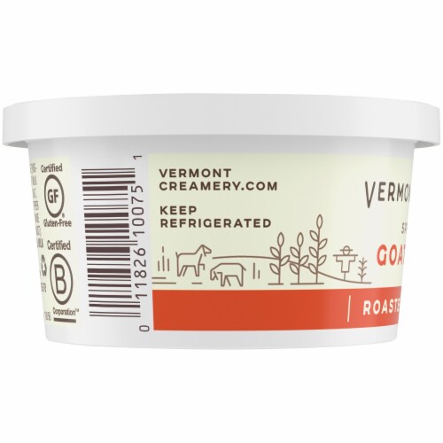 Vermont Creamery Roasted Red Pepper Spreadable Goat Cheese Perspective: right