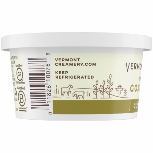 Vermont Creamery Olive & Herb Spreadable Goat Cheese Perspective: right