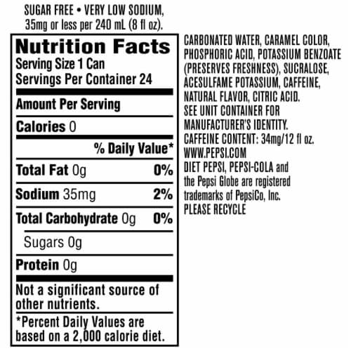 Diet Pepsi® Soda Cans Perspective: right