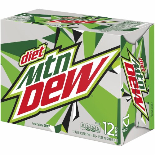 Diet Mountain Dew Soda Can Perspective: right
