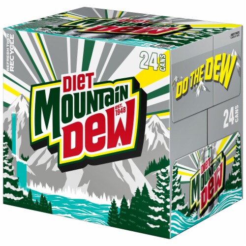 Diet Mountain Dew® Soda Cans Perspective: right