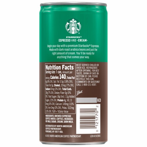 Starbucks DoubleShot Espresso & Cream Premium Espresso Beverage Perspective: right