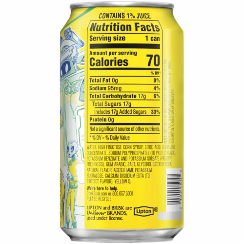 Brisk Lemonade Juice Drink Perspective: right