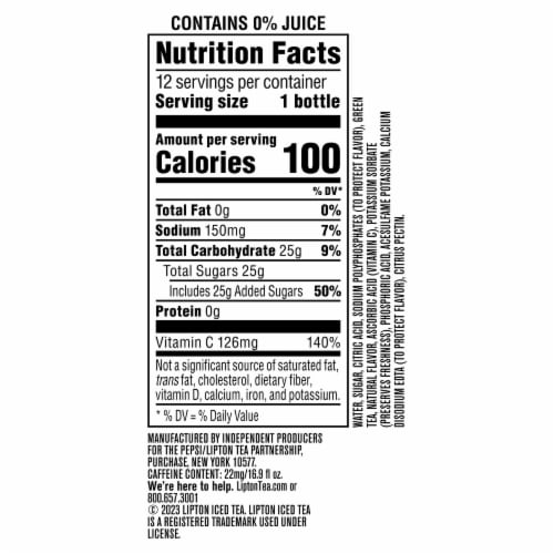 Lipton® Citrus Green Iced Tea Multipack Bottles Perspective: right