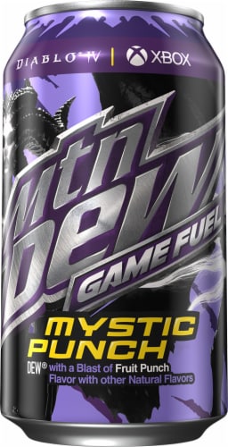 Mountain Dew® Game Fuel® Mystic Punch Soda Cans Perspective: right