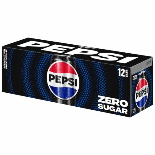 Pepsi Cola® Zero Sugar Soda Cans Perspective: right