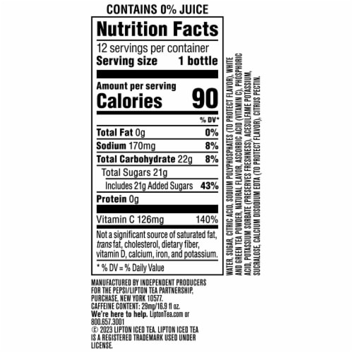 Lipton® Raspberry White Iced Tea Multipack Bottles Perspective: right