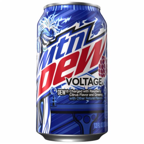 Mountain Dew® Voltage Soda Cans Perspective: right
