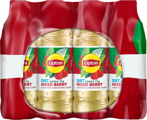 Lipton Diet Mixed Berry Green Tea Perspective: right