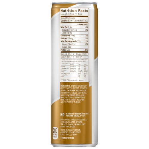 Starbucks® Doubleshot Coffee & Protein Beverage Perspective: right