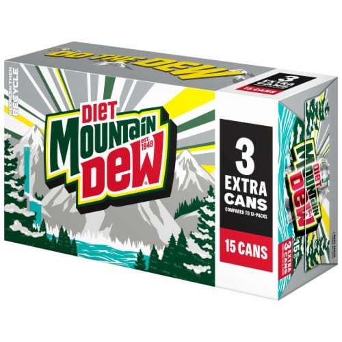 Diet Mountain Dew® Soda Cans Perspective: right
