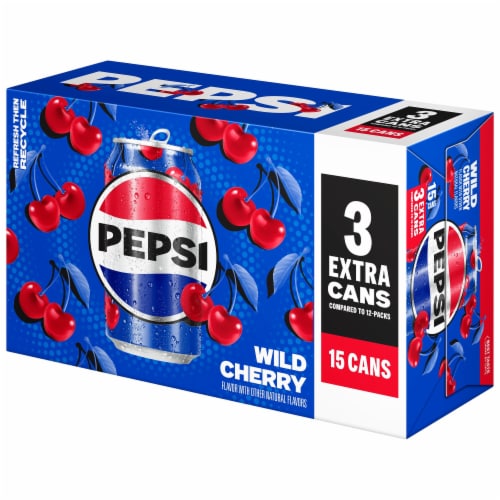 Pepsi Cola® Wild Cherry Soda Cans Perspective: right