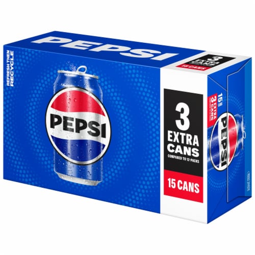 Pepsi Cola® Soda Cans Perspective: right