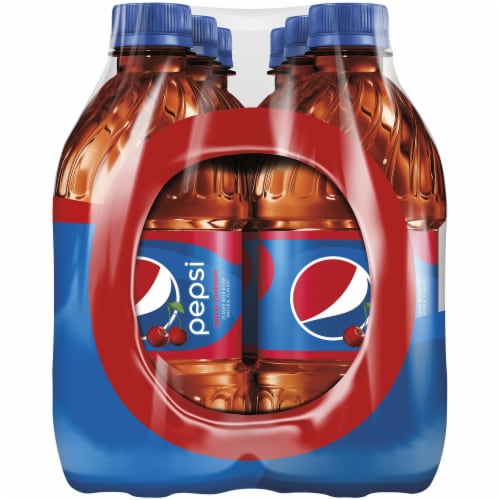 Pepsi Cola Wild Cherry Soda Bottles Perspective: right
