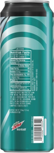 Mountain Dew® Baja Blast® Soda Can Perspective: right