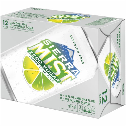 Sierra Mist Zero Sugar Lemon Lime Caffeine Free Soda Pack Perspective: right