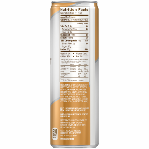 Starbucks Doubleshot Caramel Coffee & Protein Beverage Perspective: right
