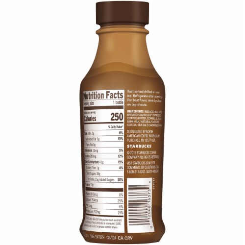 Starbucks Salted Caramel Mocha Iced Coffee Espresso Beverage Perspective: right
