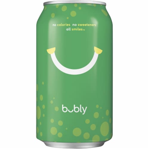 Bubly™ Lime Flavored Sparkling Water Can Perspective: right