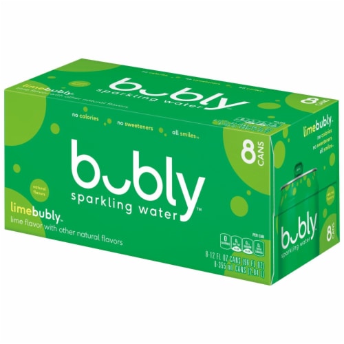 Bubly™ Lime Flavored Sparkling Water Cans Perspective: right