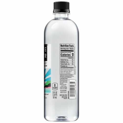 LIFEWTR® Purified with Electrolytes Premium Bottled Water Perspective: right
