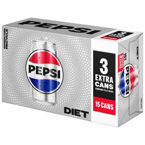 Diet Pepsi® Cola Soda Cans Perspective: right