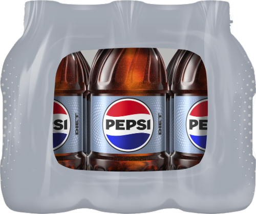 Diet Pepsi Soda Bottles Perspective: right