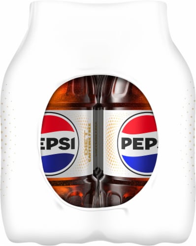Diet Caffeine Free Pepsi Soda Bottles Perspective: right